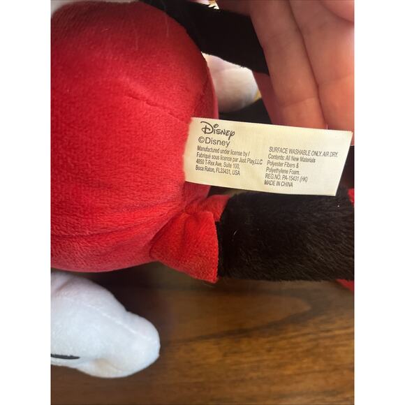 Disney Mickey Mouse And Minnie Mouse Pie Eyed Heart Detail 18” Plush Set Classic - Picture 5 of 10